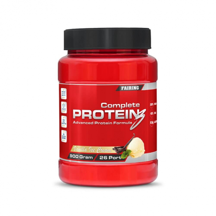 Fairing Complete Protein 3, 900 g (Vanilla Ice Cream) i gruppen Kosttilskud & Fødevarer / Proteinpulver / Blandingsprotein hos Tillskottsbolaget (FAIRING0012ABCE)