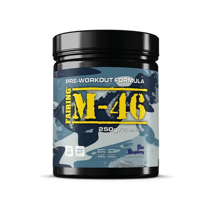 Fairing M-46, 250 g (Blue Raspberry) i gruppen Kosttilskud & Fødevarer / Præstationsforbedringer / Pre-Workout / PWO hos Tillskottsbolaget (FAIRING9034-3)