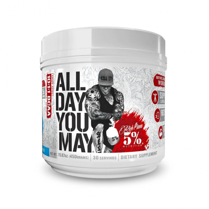 5% Nutrition All Day You May, 465 g (Blueberry Lemonade) i gruppen Kosttilskud & Fødevarer / Aminosyrer / Aminosyrekompleks hos Tillskottsbolaget (FIVE78912LL-3)