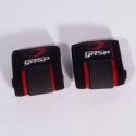 GASP Hardcore Wrist Wraps, black/red