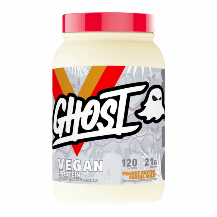 Ghost Vegan Protein, 907 g (Peanut Butter Cereal Milk) i gruppen Kosttilskud & Fødevarer / Proteinpulver / Laktosefri Protein hos Tillskottsbolaget (GHOST6583-4)