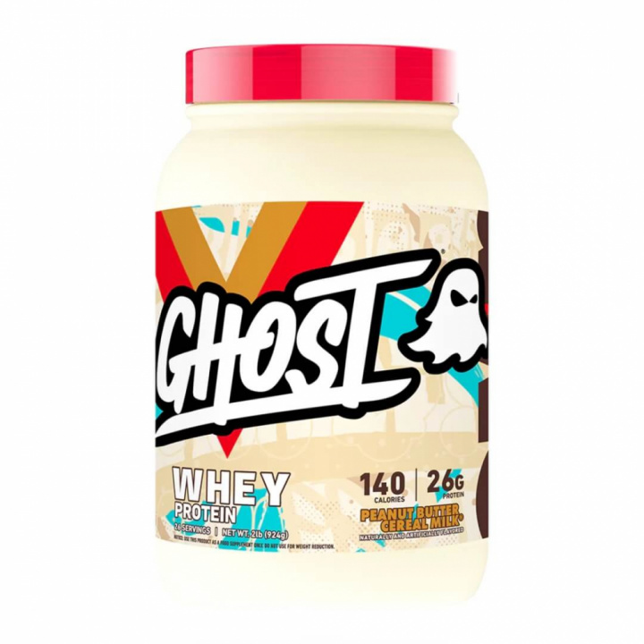 Ghost 100% Whey, 924 g (Peanut Butter Cereal Milk) i gruppen Kosttilskud & Fødevarer / Proteinpulver / Blandingsprotein hos Tillskottsbolaget (GHOST854-1)