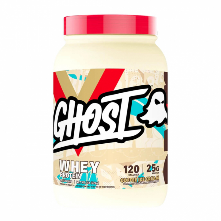 Ghost 100% Whey, 924 g (Coffee Ice Cream) i gruppen Kosttilskud & Fødevarer / Proteinpulver / Blandingsprotein hos Tillskottsbolaget (GHOST854-8)