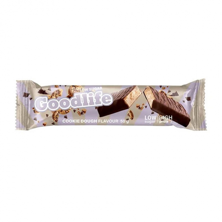 Goodlife Proteinbar LOW SUGAR, 50 g (Cookie Dough) i gruppen Bars / Proteinbarer hos Tillskottsbolaget (GOODLIFE7564-11)