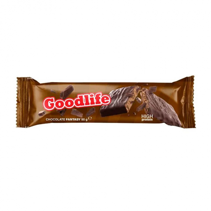 Goodlife Proteinbar, 50 g (Chocolate Fantasy) i gruppen Bars / Proteinbarer hos Tillskottsbolaget (GOODLIFE9453-4)