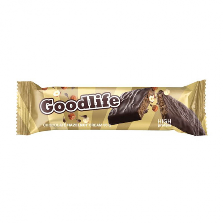 Goodlife Proteinbar, 50 g (Chocolate Hazelnut Cream) i gruppen Bars / Proteinbarer hos Tillskottsbolaget (GOODLIFE9453-8)