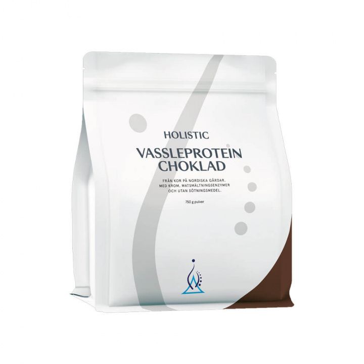 Holistic Vassleprotein, 750 g (Choklad) i gruppen Kosttilskud & Fødevarer / Proteinpulver / Valleprotein / Whey protein hos Tillskottsbolaget (HOLISTIC853-1)