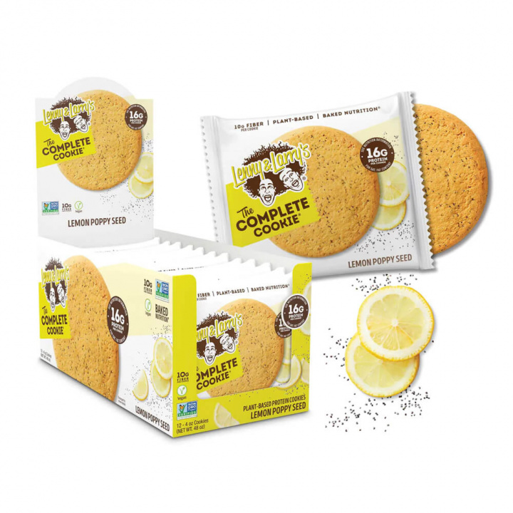 12 x Lenny & Larry´s The Complete Cookie, 113 g (Lemon Poppy Seed) i gruppen Bars / Proteinbarer hos Tillskottsbolaget (LENNY63923)