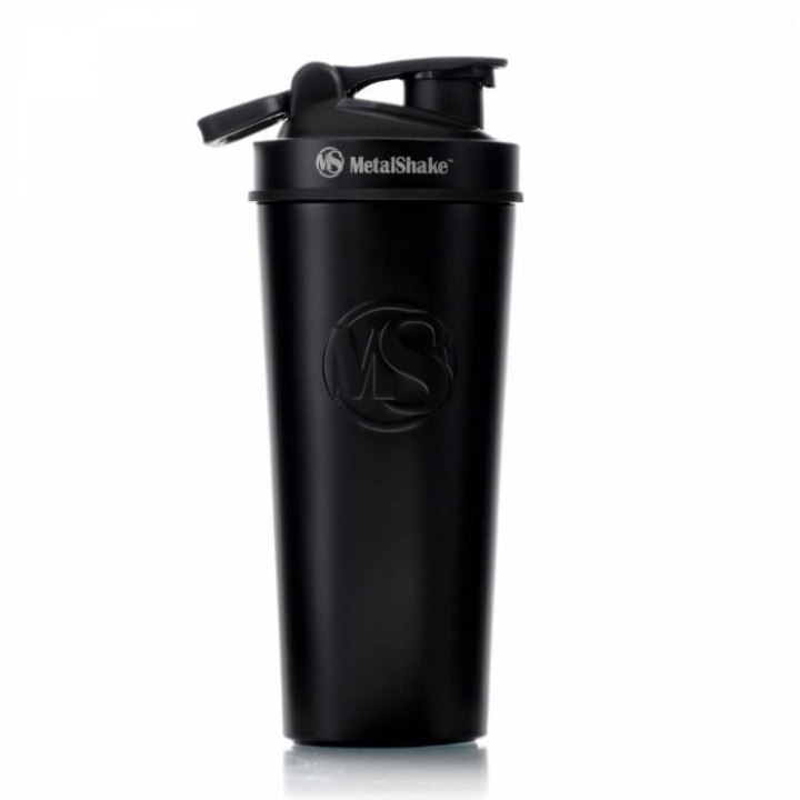Metalshake, 900 ml (Black Steel) i gruppen Træningstilbehør / Flasker & Shakers hos Tillskottsbolaget (METALSHAKE002-6)
