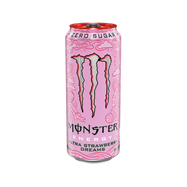 Monster Energy, 500 ml (Ultra Strawberry Dreams) i gruppen Drikkevarer / Energidrik hos Tillskottsbolaget (MONSTER001-17)