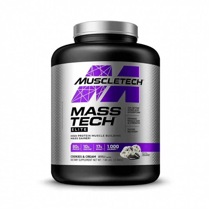 Muscletech Mass-Tech Elite, 3,18 kg (Cookies & Cream) i gruppen Emne / Kosttilskud til kvinder hos Tillskottsbolaget (MUSCLETECH8932-4)