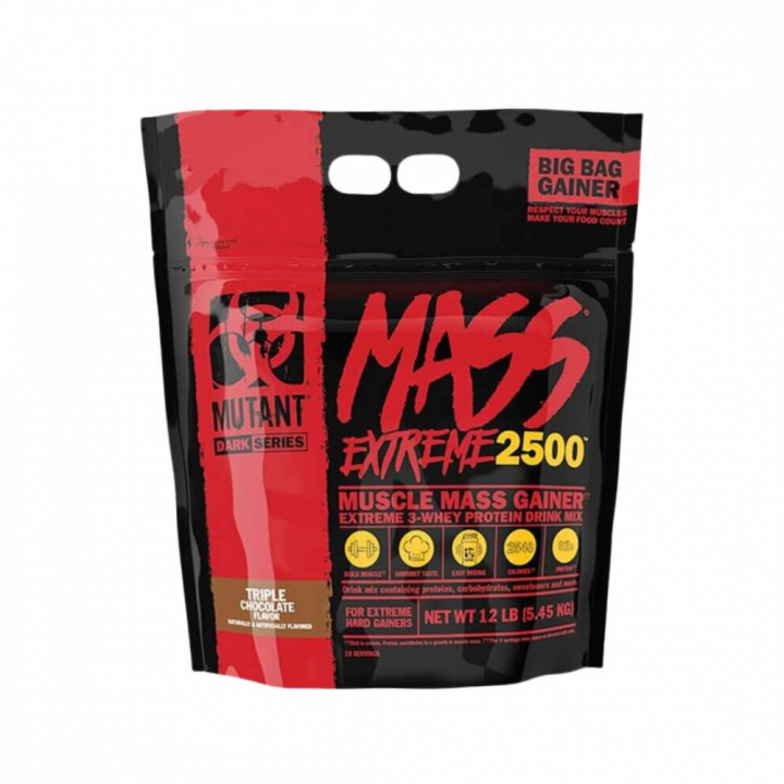 Mutant Mass Extreme 2500, 5,45 kg (Triple Chocolate) i gruppen Emne / Kosttilskud til kvinder hos Tillskottsbolaget (MUTANT7677-2)
