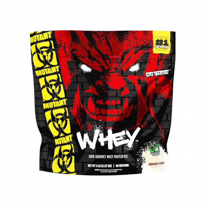 Mutant Whey, 2,27 kg (Cookies & Cream) i gruppen Kosttilskud & Fødevarer / Proteinpulver / Valleprotein / Whey protein hos Tillskottsbolaget (MUTANT7684-3)