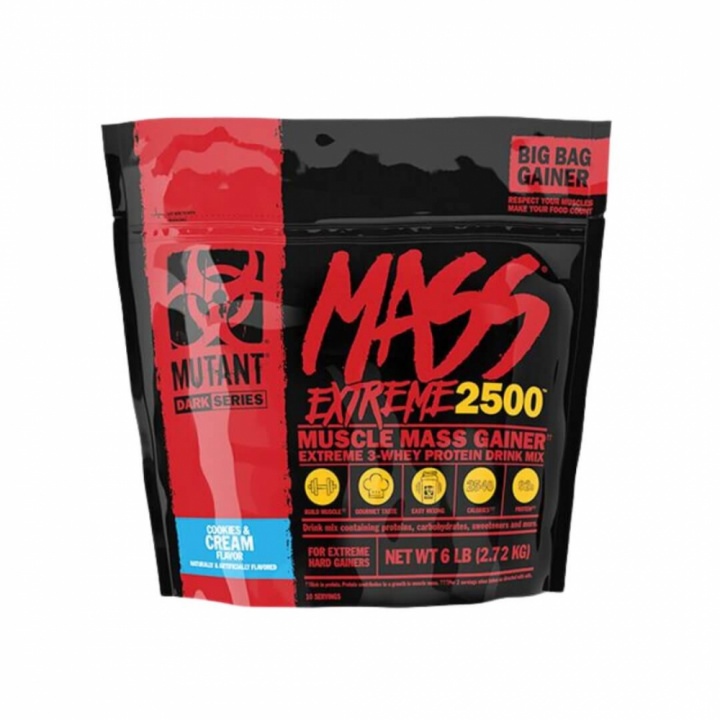Mutant Mass Extreme 2500, 2,72 kg (Cookies & Cream) i gruppen Emne / Kosttilskud til kvinder hos Tillskottsbolaget (MUTANT7685-1)