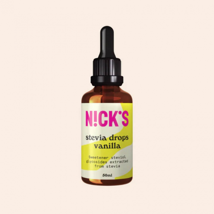 Nicks Steviadroppar, 50 ml (Vanilla) i gruppen Kosttilskud & Fødevarer / Fødevarer / Kalorifattige saucer og toppings hos Tillskottsbolaget (NICKS583-8)