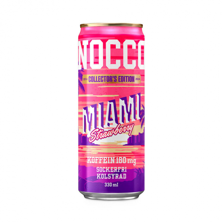 NOCCO BCAA, 330 ml (Collector´s Edition Miami Strawberry) i gruppen Drikkevarer / Energidrik hos Tillskottsbolaget (NOCCO11-7)