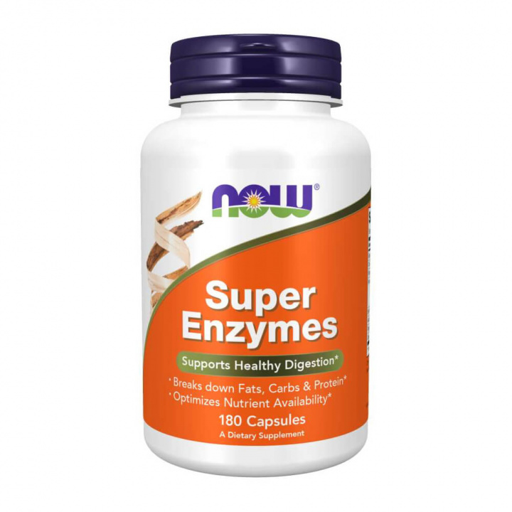 NOW Super Enzymes, 180 caps i gruppen Kosttilskud & Fødevarer / Sundhedskost / Mave & Tarm hos Tillskottsbolaget (NOW8327)