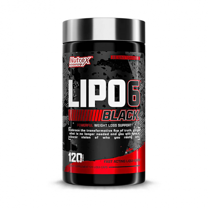 Nutrex Research LIPO-6 BLACK, 120 caps i gruppen Kosttilskud & Fødevarer / Vægttab / Fedtforbrænder hos Tillskottsbolaget (NUTREX261)