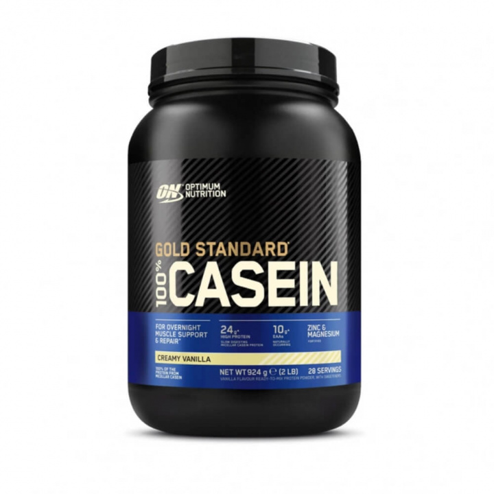 Optimum Nutrition 100% Casein Gold Standard, 909 g (Creamy Vanilla) i gruppen Kosttilskud & Fødevarer / Proteinpulver / Kaseinprotein hos Tillskottsbolaget (OPTIMUM005TBCCB)