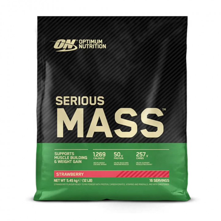 Optimum Nutrition Serious Mass, 5400 g (Strawberry) i gruppen Emne / Kosttilskud til kvinder hos Tillskottsbolaget (OPTIMUM006S)