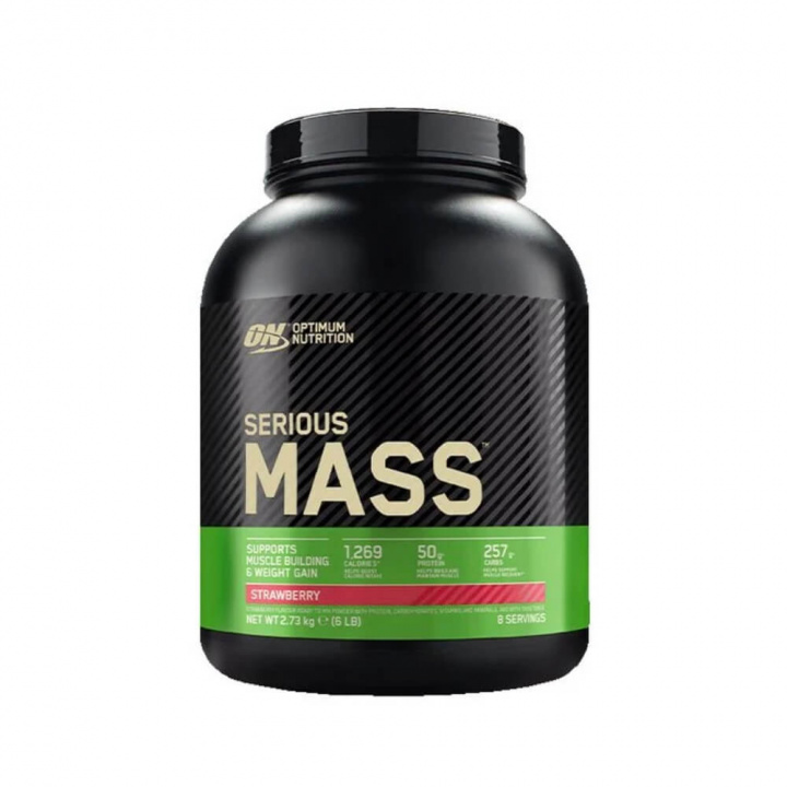 Optimum Nutrition Serious Mass, 2,7 kg (Strawberry) i gruppen Emne / Kosttilskud til kvinder hos Tillskottsbolaget (OPTIMUM783-5)
