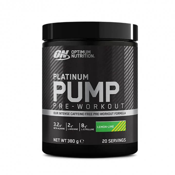Optimum Nutrition Platinum PUMP PWO, 380 g (Lemon-Lime) i gruppen Kosttilskud & Fødevarer / Præstationsforbedringer / Stimfri PWO hos Tillskottsbolaget (OPTIMUM81343-2)