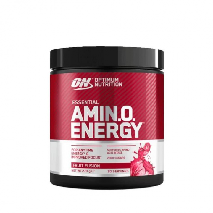 Optimum Nutrition Amino Energy, 270 g (Fruit Fusion) i gruppen Kosttilskud & Fødevarer / Aminosyrer / Opkvikkende Aminosyrer hos Tillskottsbolaget (OPTIMUM8453-5)