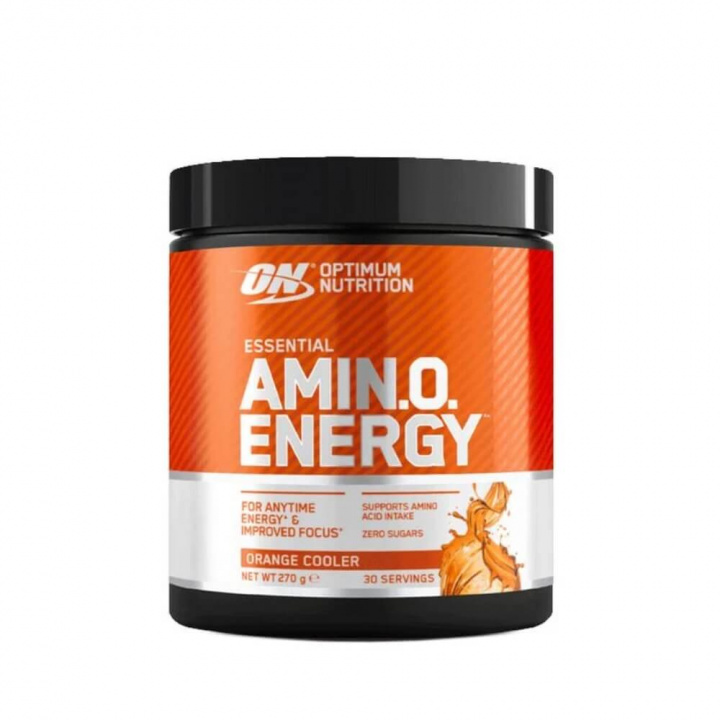 Optimum Nutrition Amino Energy, 270 g (Orange Cooler) i gruppen Kosttilskud & Fødevarer / Aminosyrer / Opkvikkende Aminosyrer hos Tillskottsbolaget (OPTIMUM8453-6)