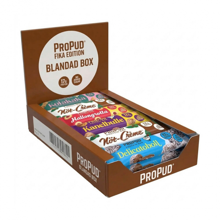 12 x ProPud Proteinbar Mix, 55 g i gruppen Bars / Proteinbarer hos Tillskottsbolaget (PROPUD3868)