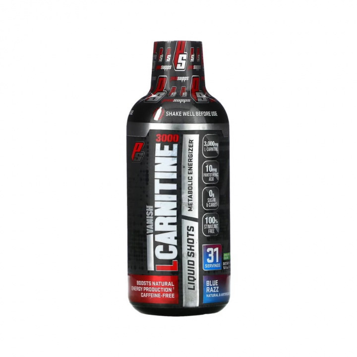 Pro Supps L-Carnitine 3000, 473 ml (Blue Razz) i gruppen Kosttilskud & Fødevarer / Vægttab / Koffeinfri fedtforbrænder hos Tillskottsbolaget (PROSUPPS0577-1)