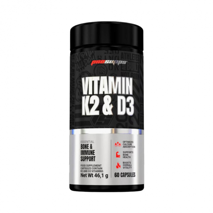 Pro Supps Vitamin K2 & D3, 60 caps i gruppen Kosttilskud & Fødevarer / Vitaminer / Vitamin K2 + D3 hos Tillskottsbolaget (PROSUPPS6573)