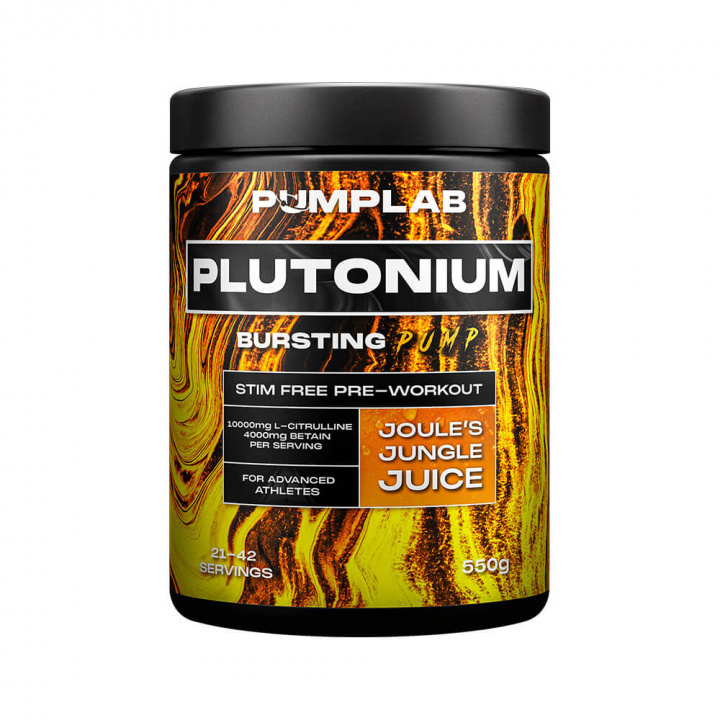 PumpLab Plutonium Stim Free PWO, 550 g (Jungle Juice) i gruppen Kosttilskud & Fødevarer / Præstationsforbedringer / Pump hos Tillskottsbolaget (PUMPLAB56345-3)
