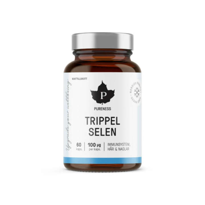 Pureness Trippel Selen, 60 caps i gruppen Kosttilskud & Fødevarer / Mineraler / Selen hos Tillskottsbolaget (PURENESS6583)
