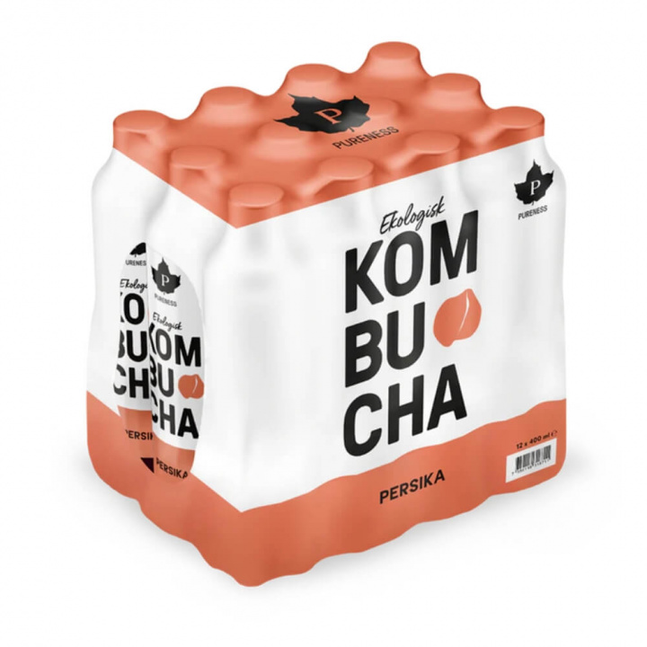 12 x Pureness Kombucha, 370 ml (Fersken) i gruppen Kosttilskud & Fødevarer / Sundhedskost / Kombucha hos Tillskottsbolaget (PURENESS7532)