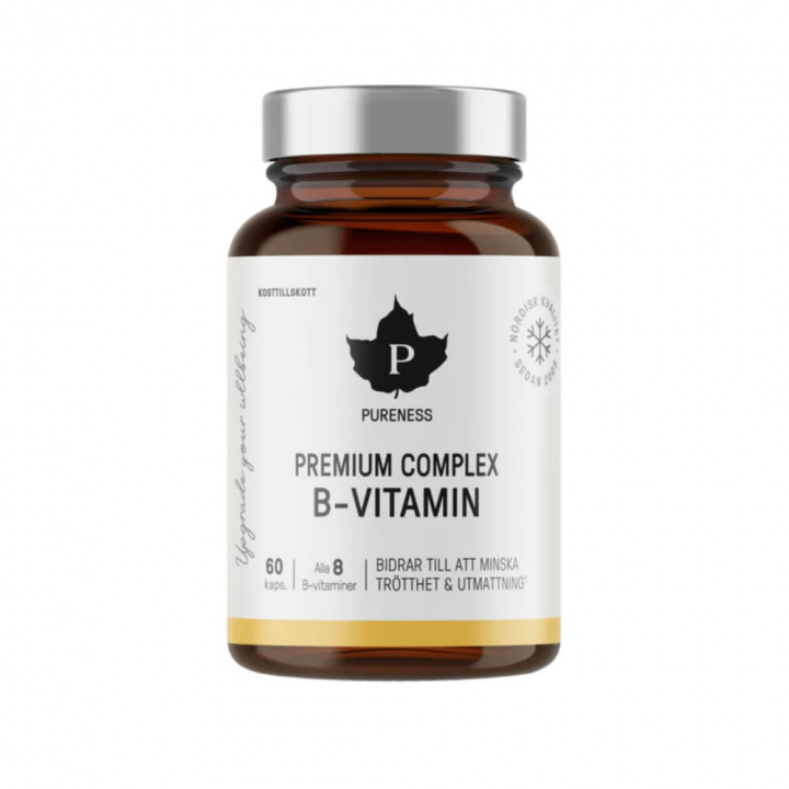 Pureness Premium Complex B-vitamin, 60 caps i gruppen Kosttilskud & Fødevarer / Vitaminer / B-vitamin hos Tillskottsbolaget (PURENESS7856)