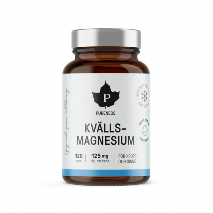 Pureness KvÃ¤llsmagnesium, 120 caps i gruppen Kosttilskud & Fødevarer / Mineraler / Magnesium hos Tillskottsbolaget (PURENESS8532)