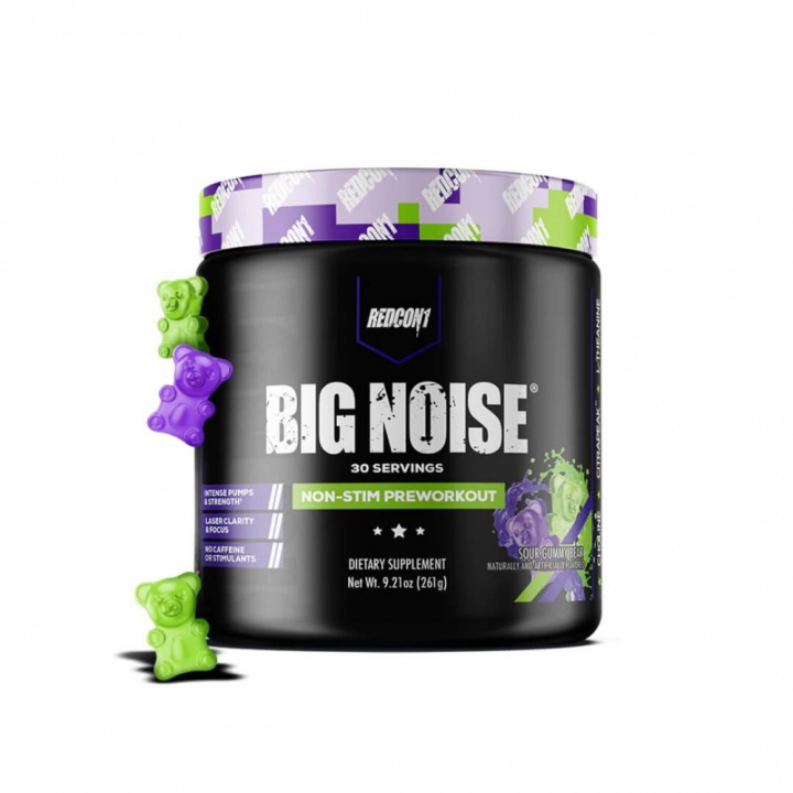 Redcon1 Big Noise, 30 serv. (Sour Gummy Bear) i gruppen Kosttilskud & Fødevarer / Præstationsforbedringer / Pump hos Tillskottsbolaget (REDCON101-4)