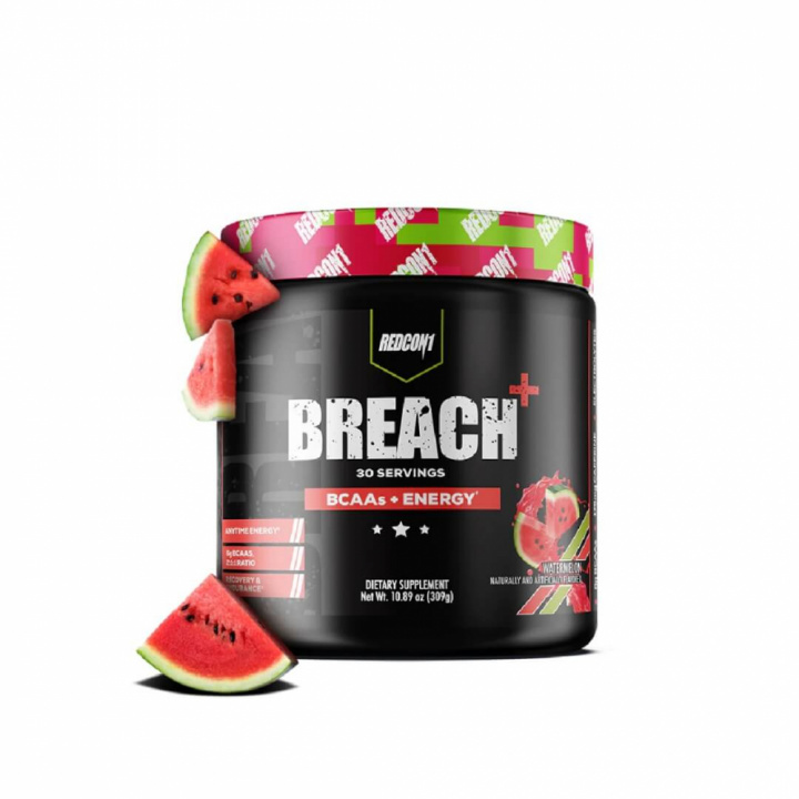 Redcon1 Breach Ballistic, 30 serv. (Watermelon) i gruppen Kosttilskud & Fødevarer / Aminosyrer / Opkvikkende Aminosyrer hos Tillskottsbolaget (REDCON106-3)