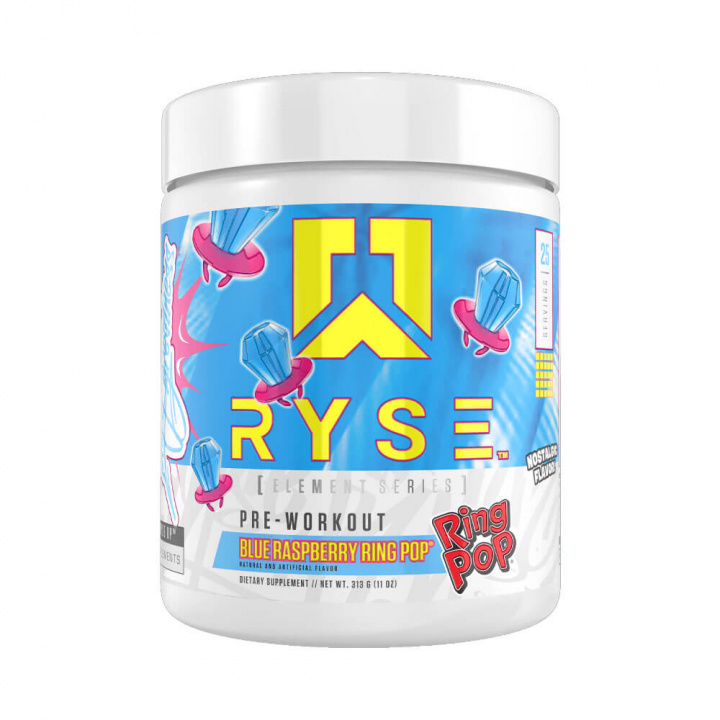 Ryse Supps Element Pre-Workout, 40 serv. (Blue Raspberry Ring Pop) i gruppen Kosttilskud & Fødevarer / Præstationsforbedringer / Pre-Workout / PWO hos Tillskottsbolaget (RYSE6908-1)
