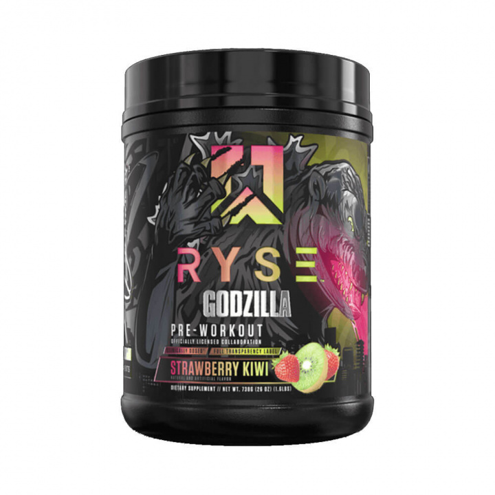 Ryse Supps Godzilla Pre-Workout, 40 serv. (Strawberry Kiwi) i gruppen Kosttilskud & Fødevarer / Præstationsforbedringer / Pre-Workout / PWO hos Tillskottsbolaget (RYSE78745-4)