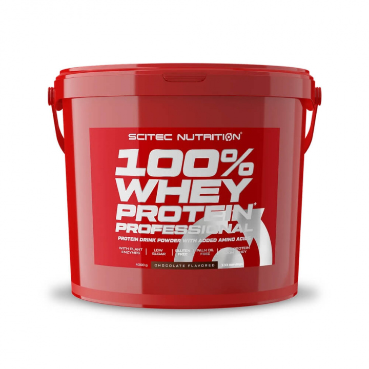 Scitec Nutrition 100% Whey Protein Professional, 4 kg i gruppen Kosttilskud & Fødevarer / Proteinpulver / Valleprotein / Whey protein hos Tillskottsbolaget (SCITEC0056)