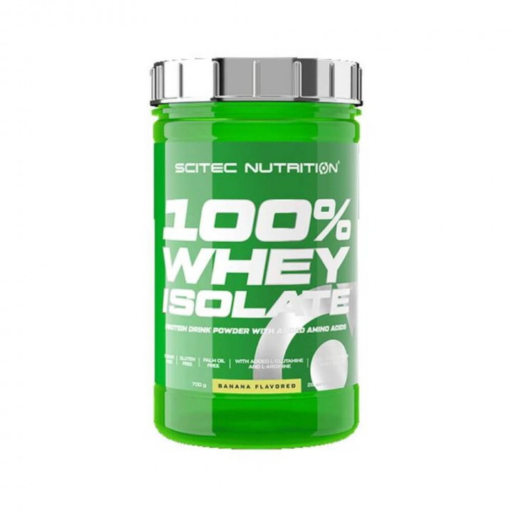 Scitec Nutrition 100% Whey Isolate, 700 g (Banana) i gruppen Kosttilskud & Fødevarer / Proteinpulver / Isolatprotein hos Tillskottsbolaget (SCITEC754-1)