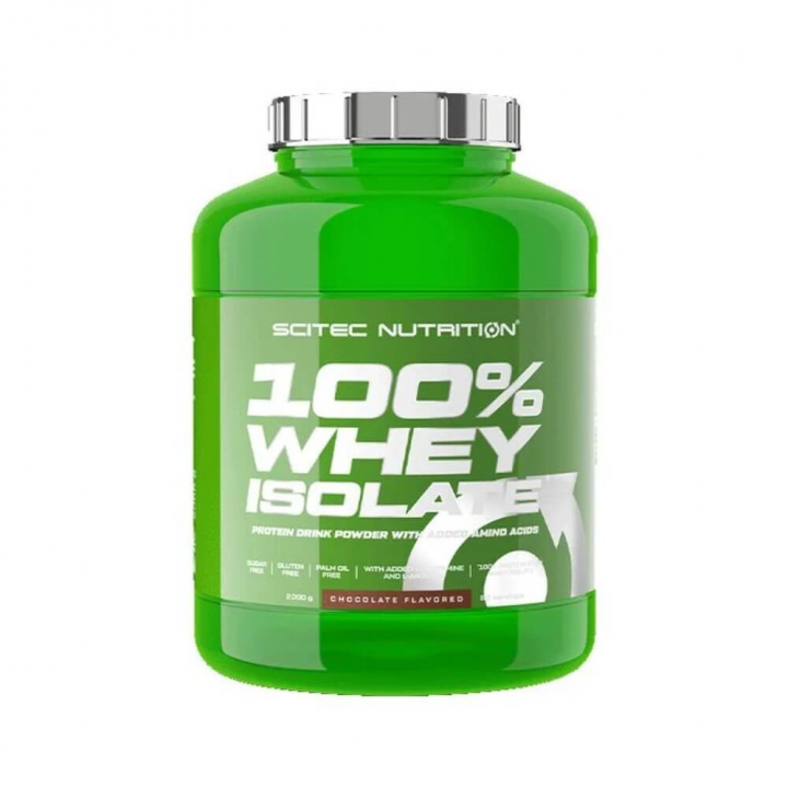 Scitec Nutrition 100% Whey Isolate, 2000 g (Chocolate) i gruppen Kosttilskud & Fødevarer / Proteinpulver / Isolatprotein hos Tillskottsbolaget (SCITEC7583-2)