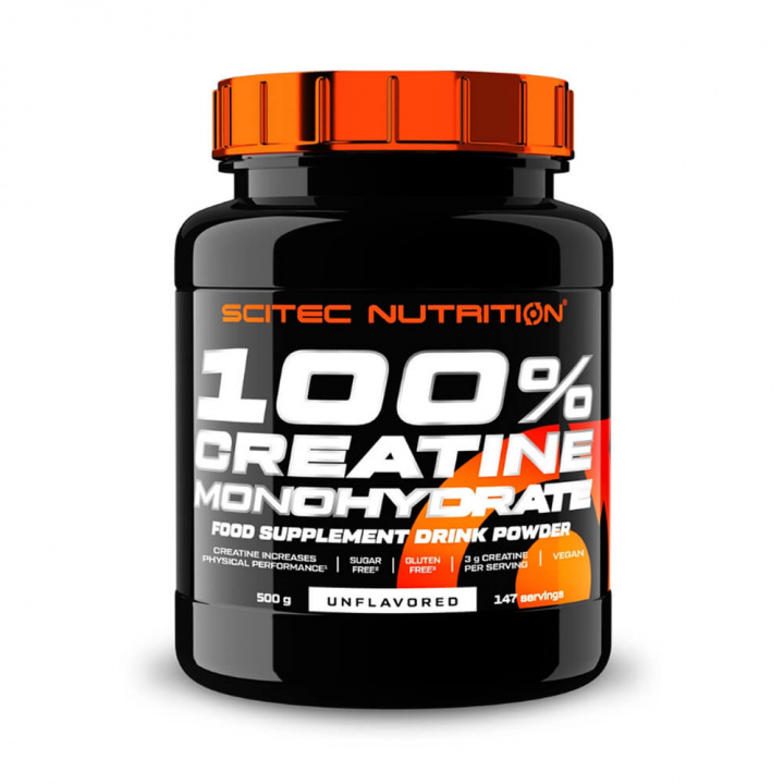Scitec Nutrition 100% Creatine Monohydrate, 500 g i gruppen Kosttilskud & Fødevarer / Kreatin / Kreatinmonohydrat hos Tillskottsbolaget (SCITEC76845)