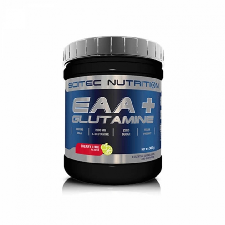 Scitec Nutrition EAA+Glutamine, 300 g (Cherry-Lime) i gruppen Kosttilskud & Fødevarer / Aminosyrer / EAA hos Tillskottsbolaget (SCITEC842-1)