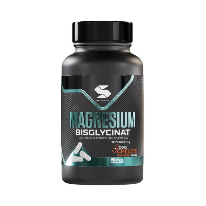 Skytrition Magnesium Bisglycinat, 90 caps i gruppen Kosttilskud & Fødevarer / Mineraler / Magnesium hos Tillskottsbolaget (SKYTRITION56783)