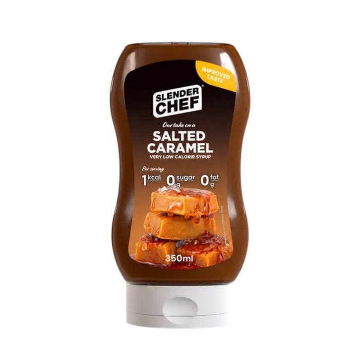 Slender Chef Syrup, 350 ml (Salted Caramel Syrup) i gruppen Kosttilskud & Fødevarer / Fødevarer / Kalorifattige saucer og toppings hos Tillskottsbolaget (SLENDERCHEF001-23)