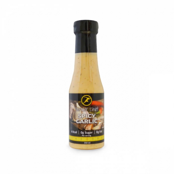 Slender Chef Dressing, 350 ml (Spicy Garlic) i gruppen Kosttilskud & Fødevarer / Fødevarer / Kalorifattige saucer og toppings hos Tillskottsbolaget (SLENDERCHEF001-2)