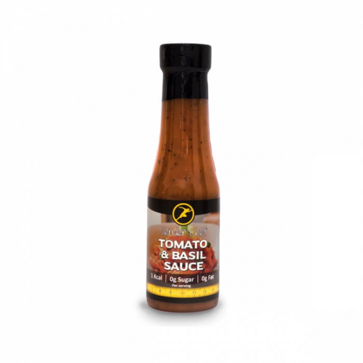 Slender Chef Dressing, 350 ml (Tomato & Basil Sauce) i gruppen Kosttilskud & Fødevarer / Fødevarer / Kalorifattige saucer og toppings hos Tillskottsbolaget (SLENDERCHEF001-7)