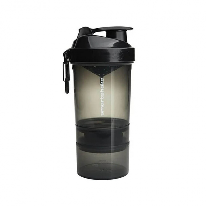 SmartShake Original2GO, 600 ml (Gunsmoke Black) i gruppen Træningstilbehør / Flasker & Shakers hos Tillskottsbolaget (SMARTSHAKE001-2)